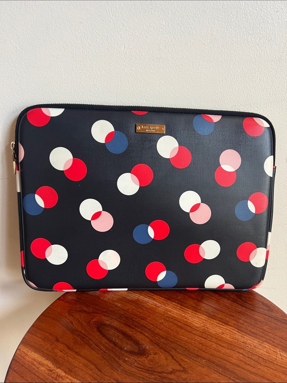 kate spade Navy Tablet case computer sleeve polka dot adorable